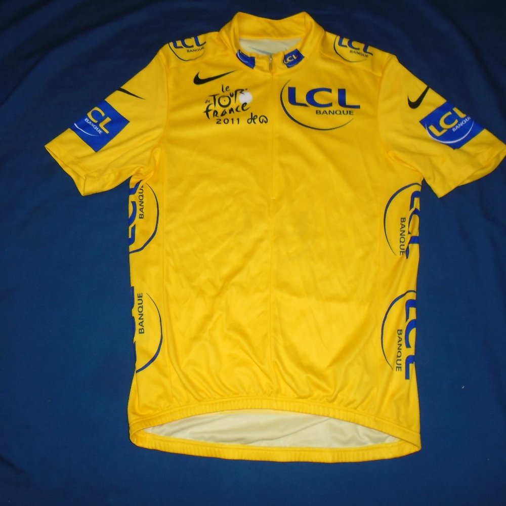 TOUR 2011 DE FRANCE CYCLING JERSEY NIKE RACING SHIRT JERSEY SIZE MENS SMALL